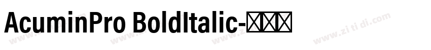 AcuminPro BoldItalic字体转换